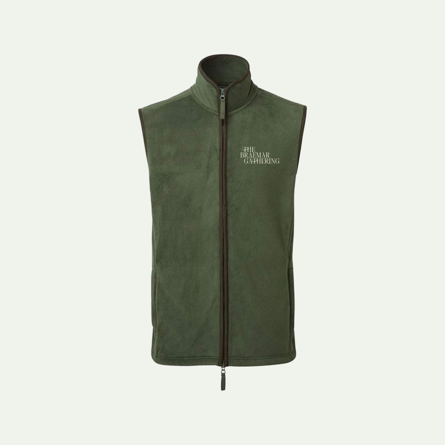 Classic Fleece Gilet - Moss Green Braemar Gathering