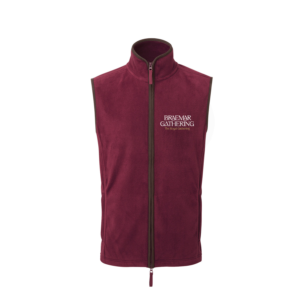 Braemar Gathering 2026 Classic Fleece Gilet - Burgundy