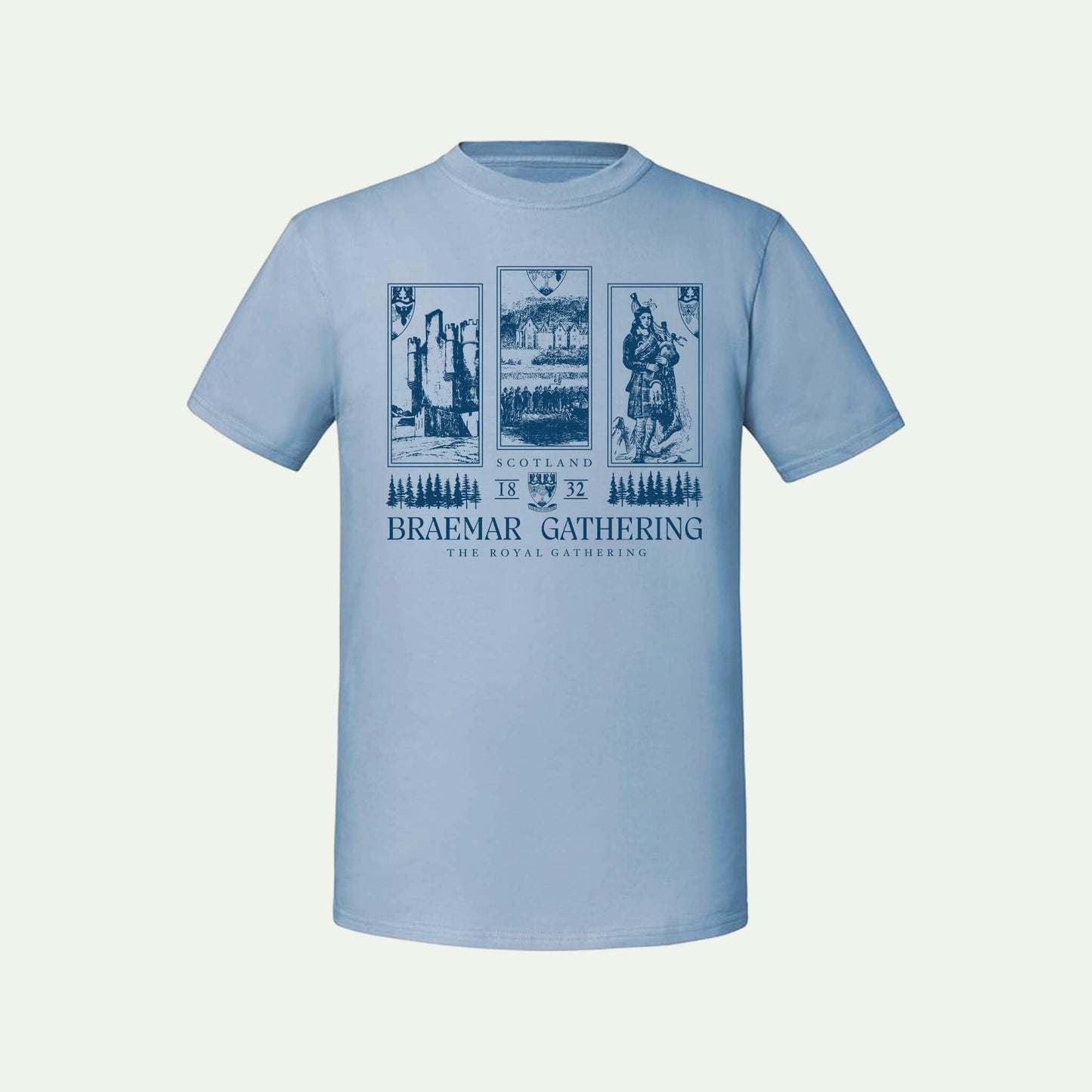 Heritage T-Shirt - Mineral Blue - Braemar Gathering