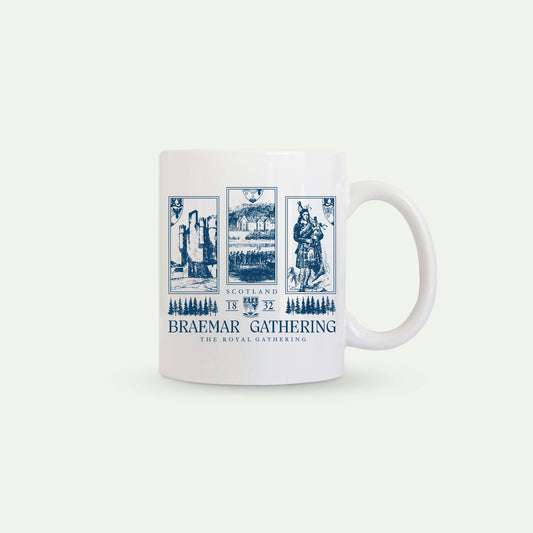 Heritage Ceramic Mug - White - Braemar Gathering