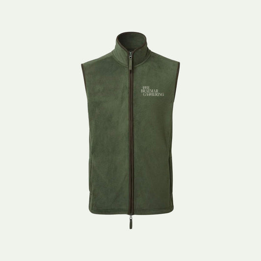 Classic Fleece Gilet - Moss Green  Braemar Gathering