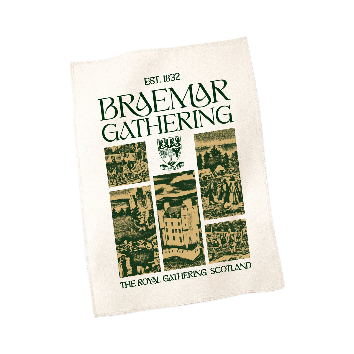 Braemar Gathering 2026 Heritage Tea Towel - White