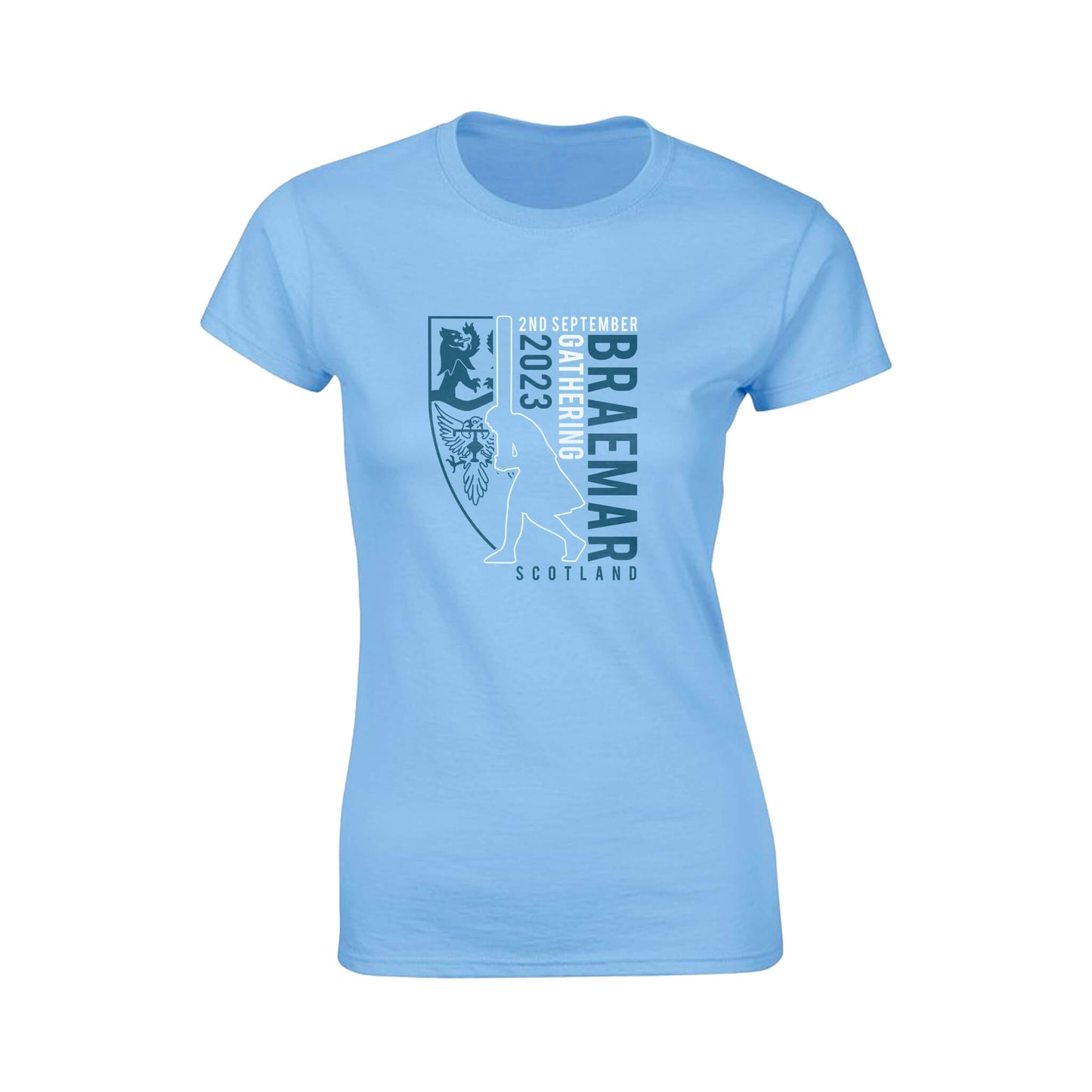 Event Fitted T-Shirt | Sky Blue | Braemar Gathering