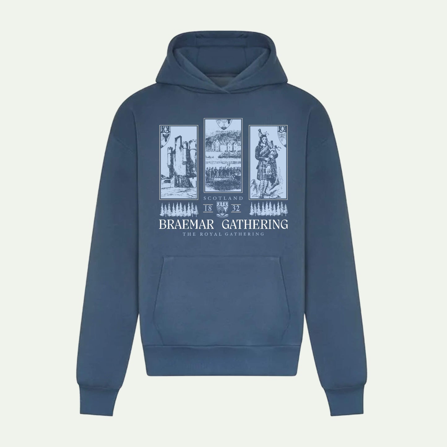 Heritage Hoodie - Airforce Blue - Braemar Gathering