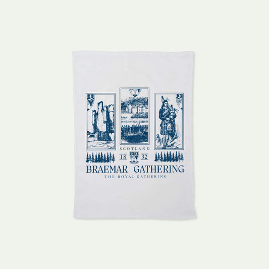 Heritage Tea Towel - White - Braemar Gathering