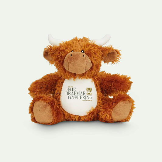 Classic Highland Coo Medium Plush Toy - Braemar Gathering